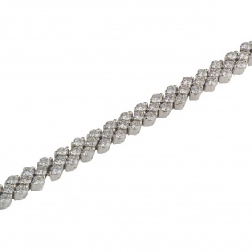 18k White Gold Diamond Line Bracelet 4.6ct 18k White Gold Diamond Line Bracelet 4.6ct